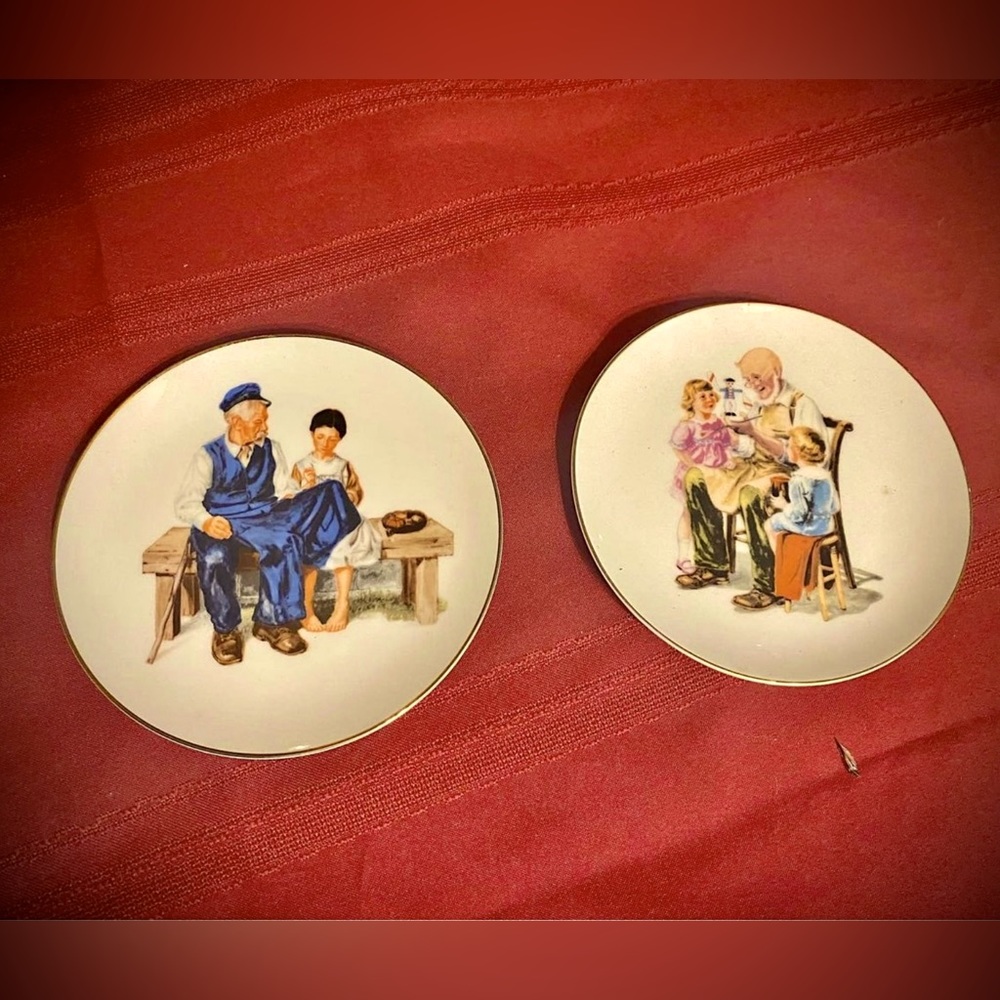 Norman Rockwell Plates // The Toy Maker // The Lighthouse Keepers Daughter
